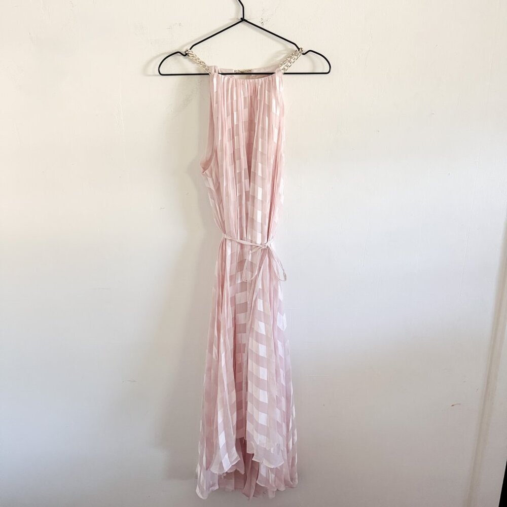 NWT Ted Baker Pink Sasski Pleated Maxi Dress 3/L - Picture 2 of 10